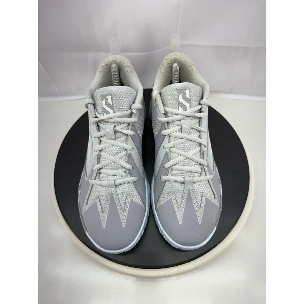 Puma Scoot Zeros Youth Size 7 Grey Ice Blue‎ Basketball Shoes 309863-01 Sneakers